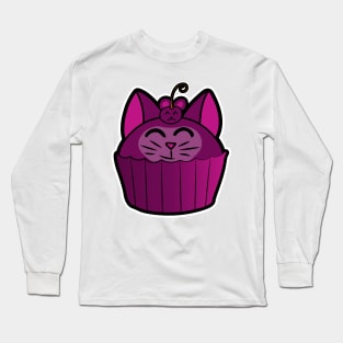 Catcake With Mouse-Cherry - Pink Long Sleeve T-Shirt